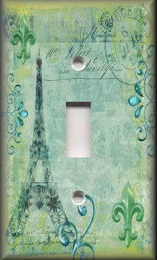 Light Switch Plate Cover   Eiffel Tower   Paris My Love 04  