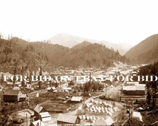 1892 WALLACE IDAHO MINE MINING BUFFALO SOLDIERS PHOTO 1  