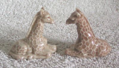 Wade England Porcelain Pair of Giraffe Figurines  