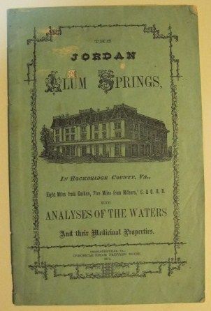   SPRINGS ROCKBRIDGE CO. VA 1873 C & O RAILROAD DEPOT.BROADSHEET MAP