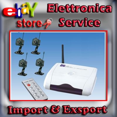 04 TELECAMERE WIRELESS M.203 RICEVITORE TELECOMANDO  