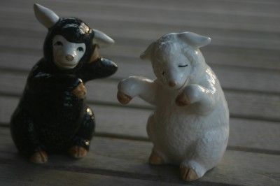 Vintage Fitz and Floyd Salt Pepper Shakers Sheep Shakers  