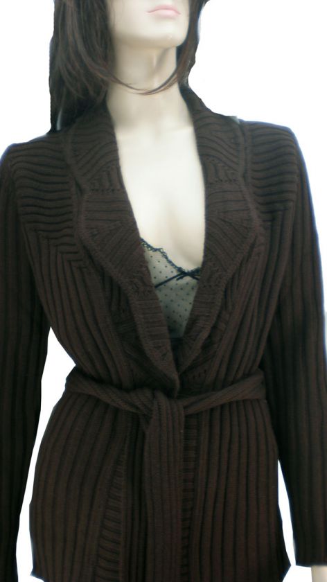 NEWT WOOL ALEXANDER MCQUEEN CARDIGAN SWEATER W/ BELT L  