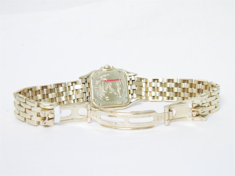   Womens Cartier Panthere Wrist Watch w/ Custom Diamond Bezel  