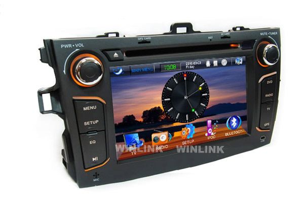 Din HD Car Monitor GPS Video Radio Navigation DVD Player for 