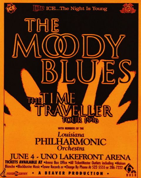 MOODY BLUES 1996 TIME TRAVELLER TOUR POSTER (ORANGE)  