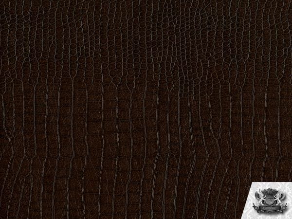 ALLIGATOR DARK BROWN CROCODILE VINYL FABRIC FAUXLEATHER  