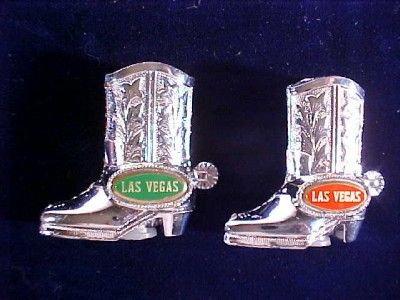 Vintage LAS VEGAS Western Boots SALT & PEPPER Shakers  