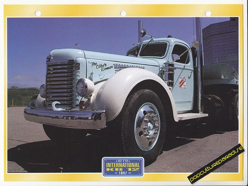 1947 INTERNATIONAL KB 12 TRUCK HISTORY PHOTO SPEC SHEET  