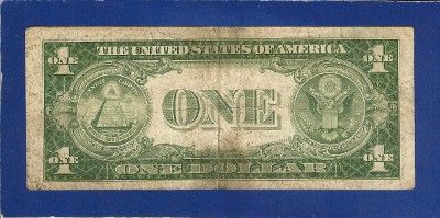 US CURRENCY 1935A $1 N. AFRICA SILVER CERTIFICATE in INTACT FINE Old 