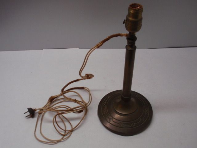   Hubbard B&H 227 Brass Working Electric Table Lamp Old Light NR  