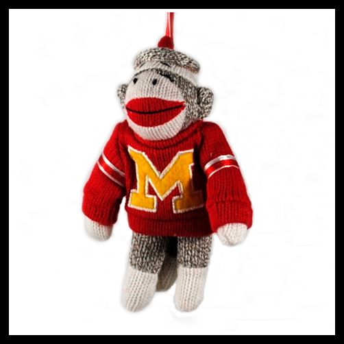 SOCK MONKEY ORNAMENT College Sweater University Student  