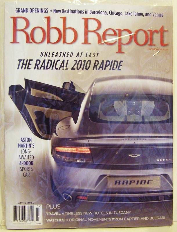 Robb Report ASTON 2010 RAPIDE April 2010 +Collection  