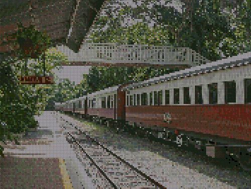 KURANDA TRAIN STATION CROSS STITCH PATTERN chart  