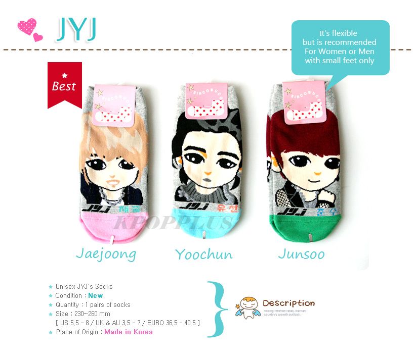 Free gift  JYJ Socks 1 pairs (u Can Choose Member)