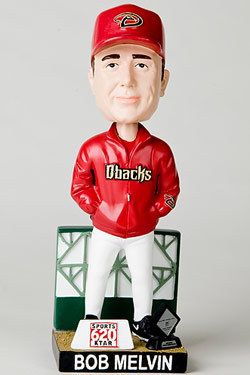 BOB MELVIN 2008 DIAMONDBACKS BOBBLE HEAD   NEW IN BOX  