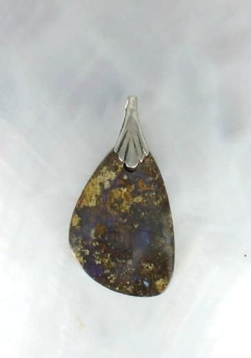 GORGEOUS AUSTRALIAN BOULDER OPAL PENDANT #5~  