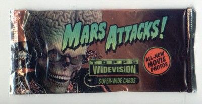 MARS ATTACKS COLLECTOR CARDS TOPPS 1996   5 PACKS  