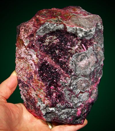 Large 8.5 VividPurple ERYTHRITE Sharp Crystals Morocco  