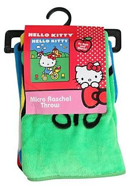 HELLO KITTY~ YELLOW BIKE SOFT FLEECE THROW BLANKET  