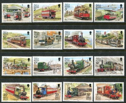 Isle of Man 347 358d, MNH, Locomotive Trains, s7929  