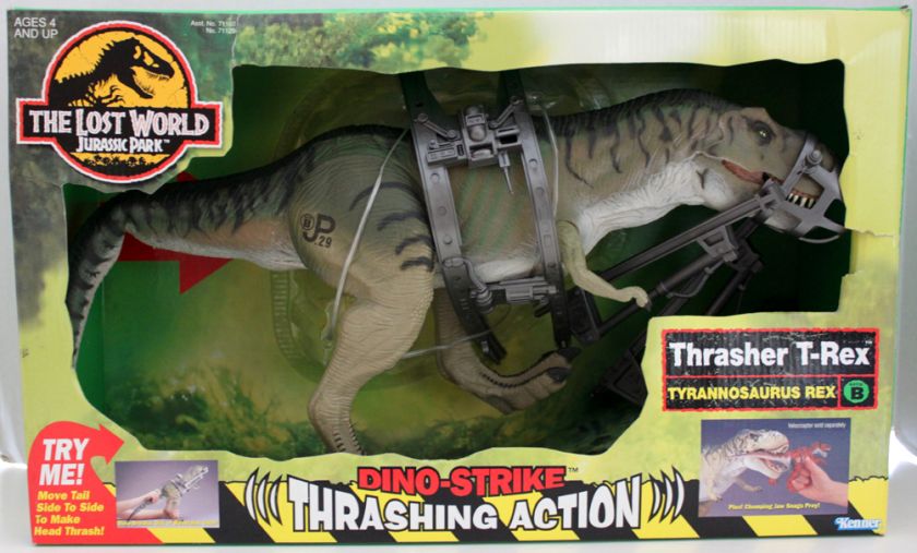 JURASSIC PARK T REX RARE THRASHER FIGURE JP29 LOST WORLD KENNER W/BOX 