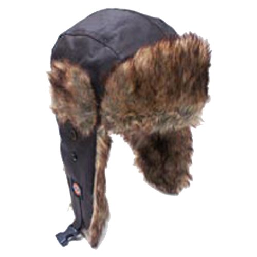 Dickies Brown Trapper Hat W/ Faux Fur Bomber Hat osfa  