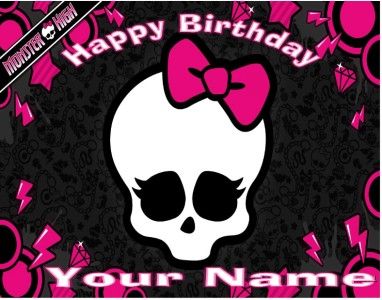 Monster High   Skullette   Edible Photo Cake Topper  $3ship  