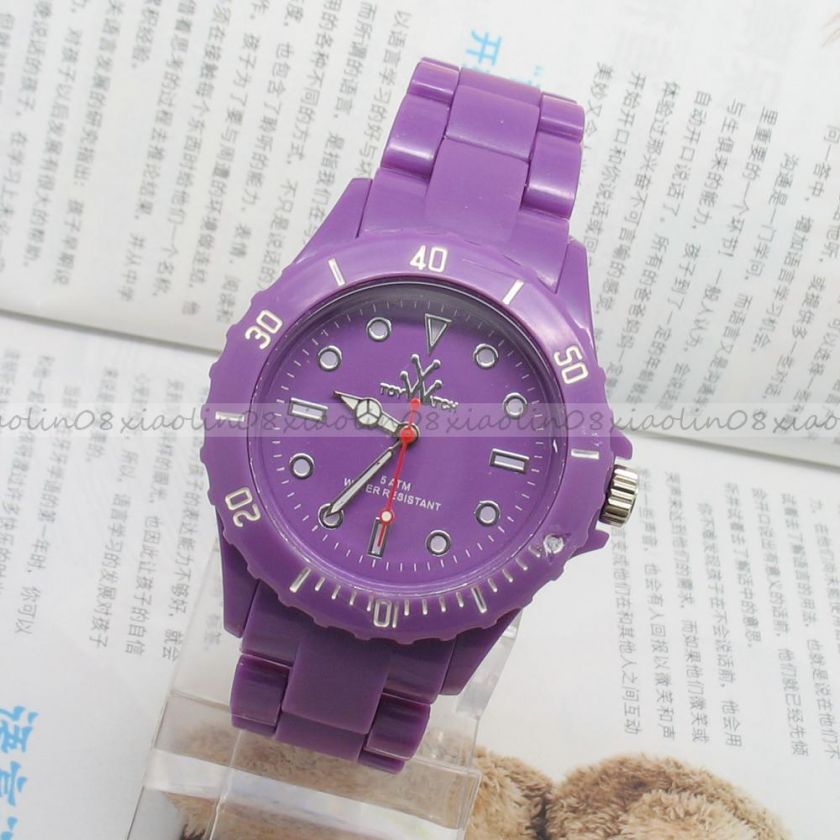 FASHION TOY STYLE PLASTIC QUARTZ UNISEX DIAL QUARTZ WRIST KID LOVELY 