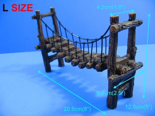 Drawbridge Bridge Aquarium Ornament resin 20.5cm Decoration fish tank 