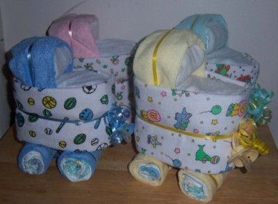 Mini Diaper Bassinet, Baby Shower Favor, Dinosaur, Sports, Circus 