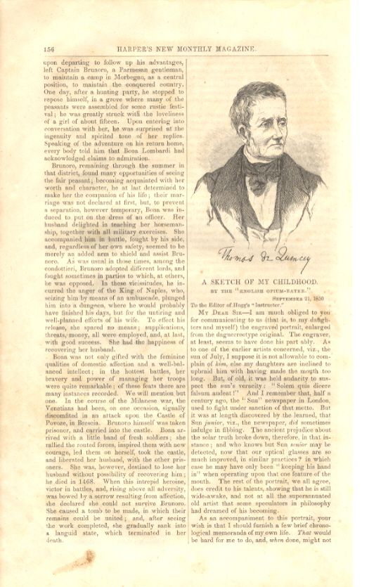 Thomas de Quincey Opium el narcótico cm66 de comedor de opio