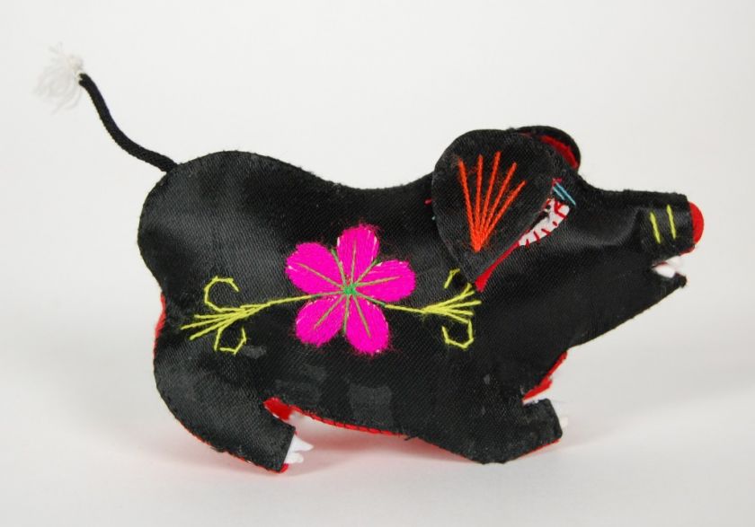 Fabric Silk Brocade Pig