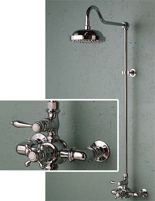 Antique style Exposed Wall Mount Thermostatic Shower  