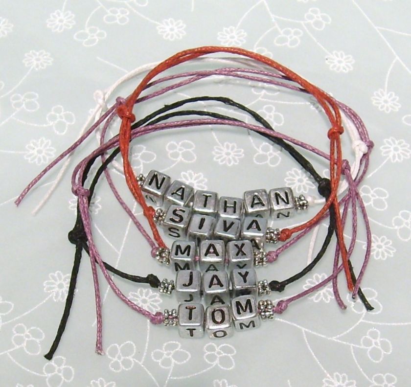 The Wanted Friendship Bracelet   5 Name Options   Nathan Tom Max Siva 