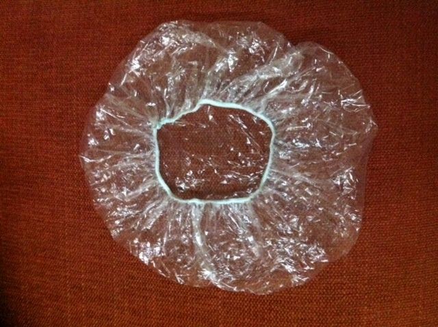 Disposable Elasticated Shower hair Cap Transparent x 9  