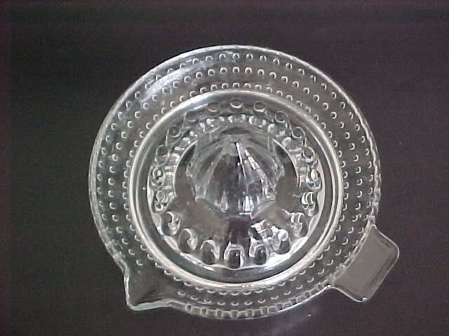 VINTAGE Dotted Clear Glass Orange Juice Reamer Squeezer  