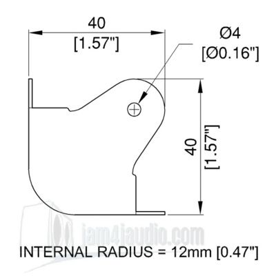 leg nickel speaker cabinet/amp corners  4pc set  