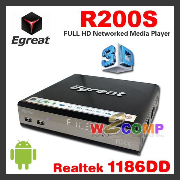   3D Full HD 1080p HDMI 1.4 Blu Ray ISO Media Player Realtek 1186  