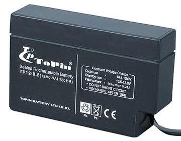 ToPin rechargable lead acid battery TP12 0.8 alarm syst  