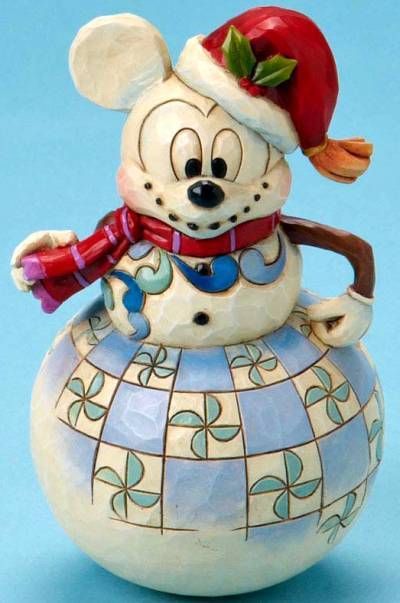 2010 JIM SHORE DISNEY *SWAYING MICKEY SNOWMAN* FREE SH  