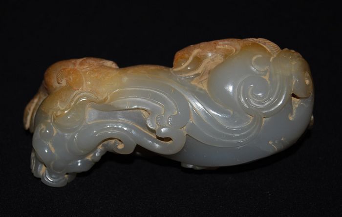 Fine Chinese Han Dy Jade Pi Xiu figure  