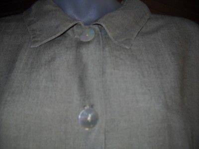 BRYN WALKER TENCEL GREEN SHIRT JACKET~L~USA  