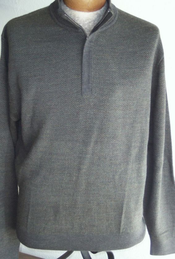 NWT Mens Cutter & Buck half zip wool sweater size L  