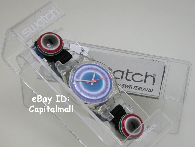 NEW SWATCH 7 BUTTONED LARGE WR GK361L WATCH FREE SHIP  
