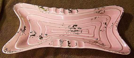 ASHTRAY CALIFORNIA #45 DORANNE POTTERY USA PINK G1950s  