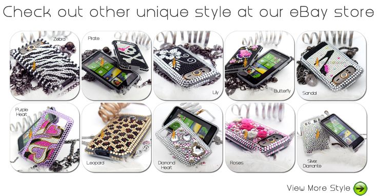 BLING HARD SKIN CASE T MOBILE HTC HD7 HD 7 T9292  