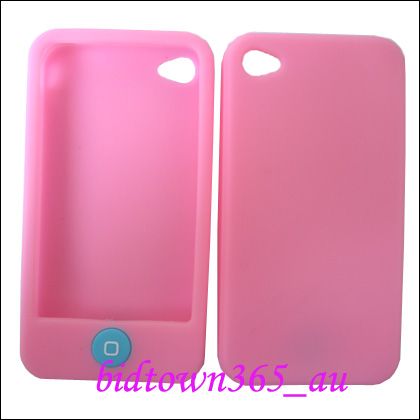   Rubber Silicone Back Case Cover Skin Pouch For iPhone 4 4G New  