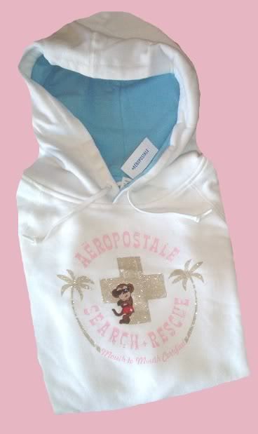 NWT AEROPOSTALE MONKEY RESCUE SWEATSHIRT HOODIE NEW L XL  