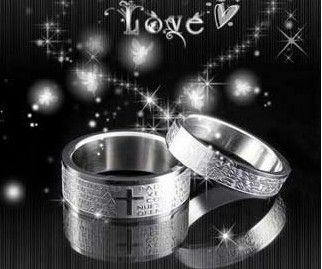 Stainless Steel Bible Scripture Ring Mens Womens Sale  